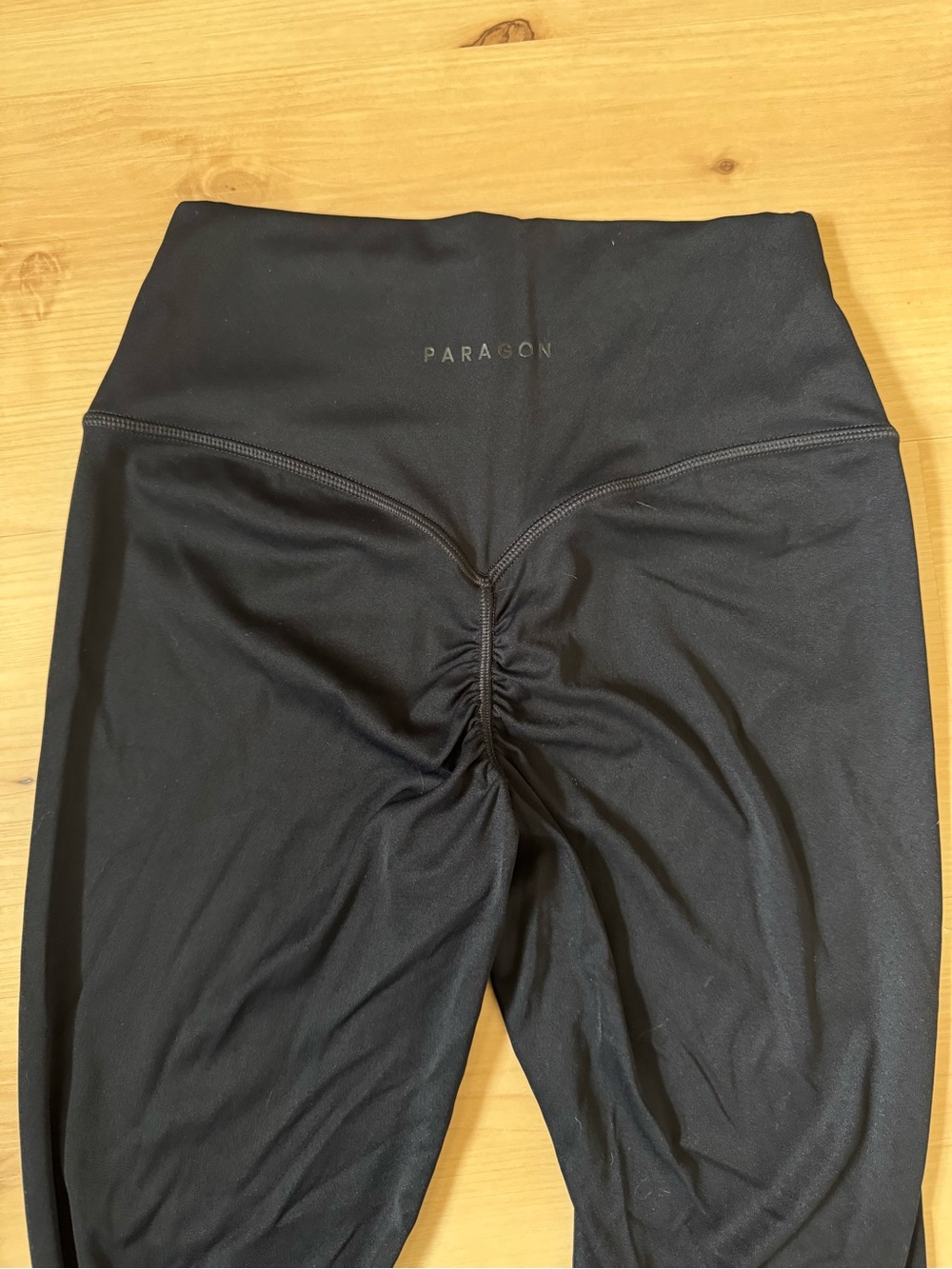 PARAGON Women’s Black High-Waist Ruched Booty Scrunch Leggings Medium
